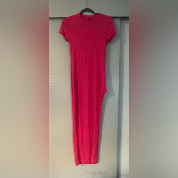 NWOT SHEIN Solid Split Thigh Bodycon Dress - Picture 6 of 8